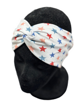 Load image into Gallery viewer, Stars red, white, and blue Headband