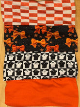 Load image into Gallery viewer, Black and White checkered ghost Headband