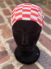 Load image into Gallery viewer, Orange checkered Headband