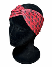 Load image into Gallery viewer, Red embroidered hearts headband