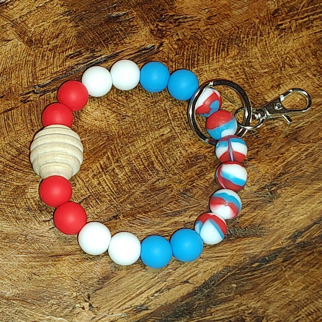 Red, White and Blue Wristlet