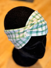 Load image into Gallery viewer, Green plaid Headband
