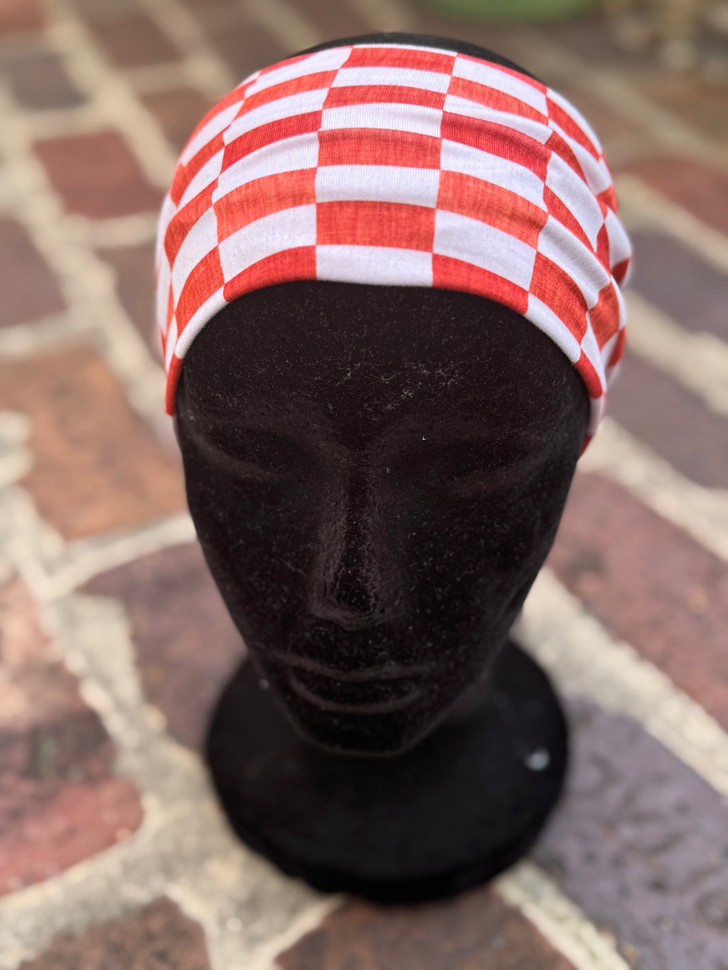 Orange checkered Headband