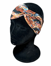 Load image into Gallery viewer, Multicolor and copper glitter headband
