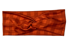 Load image into Gallery viewer, Orange plaid headband
